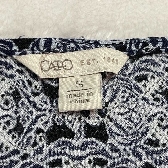 Cato Women's 100% Rayon 3/4 Length Sleeve Aztec Print Top Size Small - Picture 8 of 10